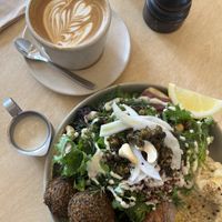 Nourish ball and latte  at Little Aus - 리틀오스 in Busan