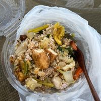 Buffet dishes with rice  at Tamachat Vegan Food - ธรรมชาติ in Koh Samui