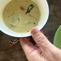 Green curry at Tamachat Vegan Food - ธรรมชาติ in Koh Samui