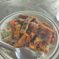 'fried fish' (150THB) at Tamachat Vegan Food - ธรรมชาติ in Koh Samui
