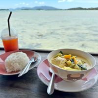 Delicious red curry. at Tamachat Vegan Food - ธรรมชาติ in Koh Samui