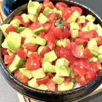 The avocado x cherry tomatoes rice is crazy good!  at Crazy Monkey Cafe in Kowloon