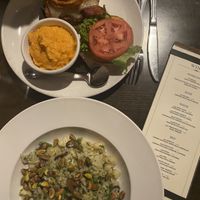 Bottom is vegan plate - risotto   at B. Matthew's Eatery in Savannah