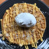 Vegan waffle at Picnic Cafe in Hobart