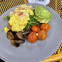The vegan (tofu) scramble. A tasty and filling savoury breakfast. (June 2023)  at Picnic Cafe in Hobart
