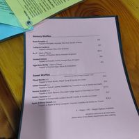Menu at Picnic Cafe in Hobart