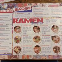Vegan options clearly marked at Ramen Shifu - Paral·lel in Barcelona