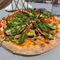 Pizza végé sans fromage at La Sicilienne des Pizzas in Lyon