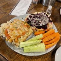 Ruben sandwich (got carrots and celery instead of chips) at Persimmon Hollow Brewing Co in Orlando