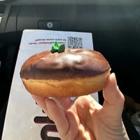 Vegan chocolate shell  at Pinkbox Doughnuts in Las Vegas