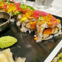 Vegan sushi at Po-Ké Ono in Oranjestad