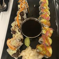 Both vegan sushi rolls  at Po-Ké Ono in Oranjestad