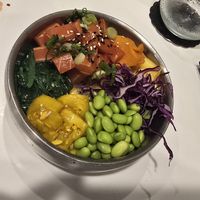 vegan rainbow bowl at Po-Ké Ono in Oranjestad