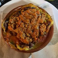 vegan lasagne  at Chris Kitchen in Fuerteventura