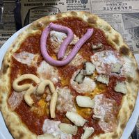 Vegan 4 cheese pizza at Chris Kitchen in Fuerteventura