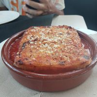 Vegan lasagna with ragù at Chris Kitchen in Fuerteventura