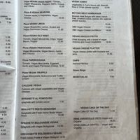 Vegan menu  at Chris Kitchen in Fuerteventura