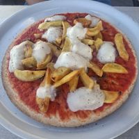 Pizza sin gluten vegan old west at Chris Kitchen in Fuerteventura