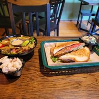 Cobb salad and Claifornia Clubbin sandwich at Under the Ground Blono in Downs