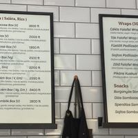 menu list  at Rira in Budapest