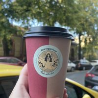 Hazelnut hot chocolate with oat milk  at Rira in Budapest