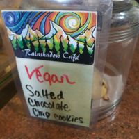 Great cookie! A little spendy ($3 and change), but it was big at Rainshadow Cafe in Sequim