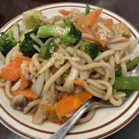 Udon with veggies   at Basil in New Haven