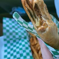 Pizza puff at Cant Believe Its Not Meat in Orland Park