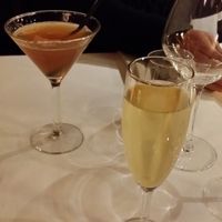 Champaign and l'impossible cocktail  at L'Impossible in Chamonix-mont-blanc