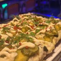 Pickle pizzaa  at Maipai in Hamilton