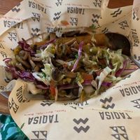 Potato toquitas with mushroom mix  at Taqisa in Denpasar