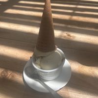I didn’t eat the cone as I wasn’t 100% convinced it was vegan   at Pacari in Quito