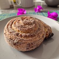 Delicious cinnamon roll at Casa Artesa Panaderia in Queretaro