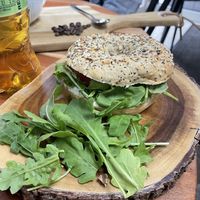 Vegan creamcheese bagel  at Boogie Donuts in Munich