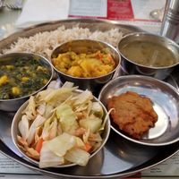 Lunch tray at Ayurveda Cafe in New York City