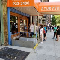 Outside at Ayurveda Cafe in New York City