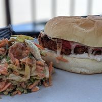 Chicken Parm and brussel slaw at Dom's in Winston-salem
