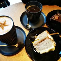 Best Chai latte ever. No lie💞. The cake was also verry tasty. Ananas cream cake. And chocolate cake. at We Love Coffee in Leuven