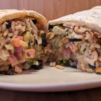 The Loaded Burrito at Más Veggies Taqueria in Portland