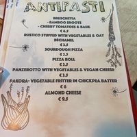 Menu as of May 2023  at Vegamore in Milan