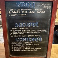 English menu   at Vegamore in Milan