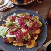 Vegan nacho plate at Mocca Deli in Vasteras