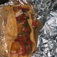 baja fish tacos  at Más Veggies Taqueria in El Segundo