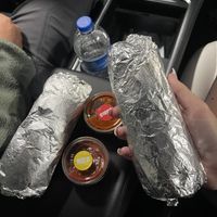 Two burritos   at Más Veggies Taqueria - Santana Row in San Jose