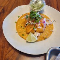 Fish taco at Más Veggies Taqueria - Tustin Marketplace in Irvine