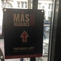 Front door to Veggie grill at Más Veggies Taqueriaa in New York City