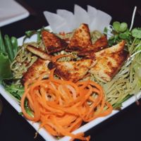 Green tea soba noodles at Eatcetera in Galveston
