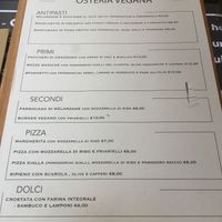 Vegan menu  at Osteria Casa Pepe in Trieste
