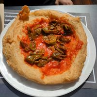 Montanara di pizza fritta con peperoni at Osteria Casa Pepe in Trieste