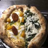 Pizza gialla and pizza friarielli  at Osteria Casa Pepe in Trieste